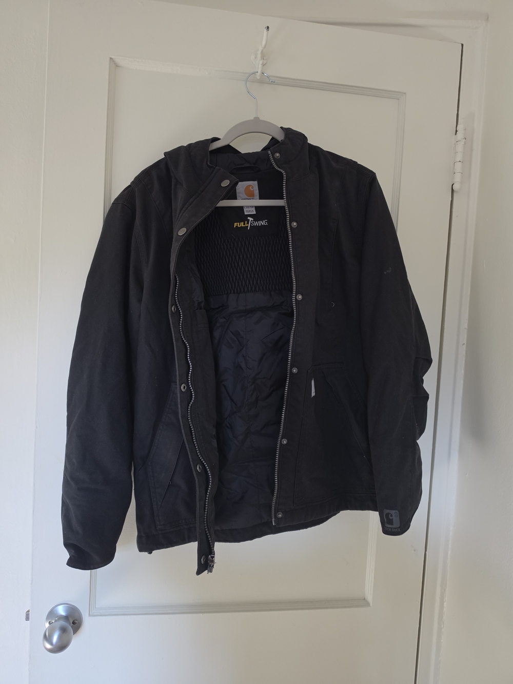 Carhartt Men’s Black Hooded Puffer Jacket